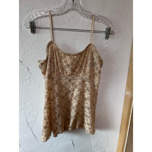 Vintage Y2K Lace Cami Sz L - Picture 1 of 5